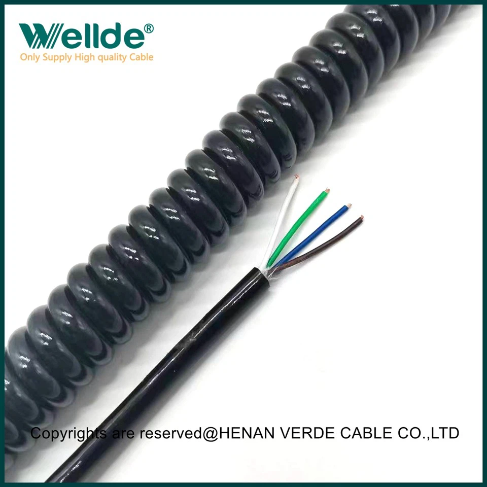 Σπειροειδές καλώδιο 4 πυρήνων 1.0mm2