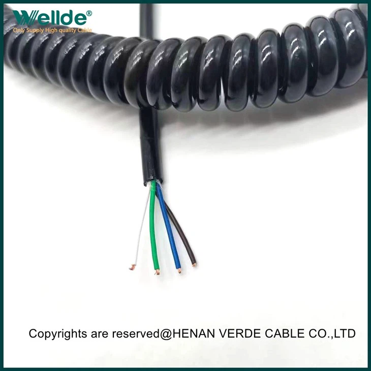 4 Core 1.0mm2 Spiral Cable