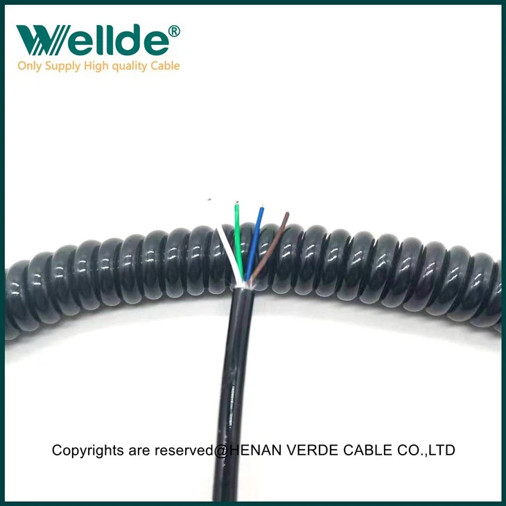 4 Core 1.0mm2 Spiral Cable